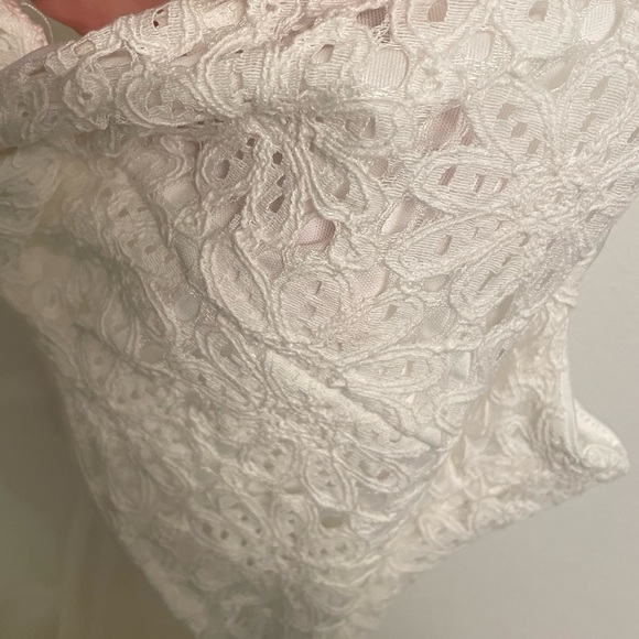 Twist front Cut Out Ruffle Hem mini dress - perfect for Brides - Picture 5 of 5